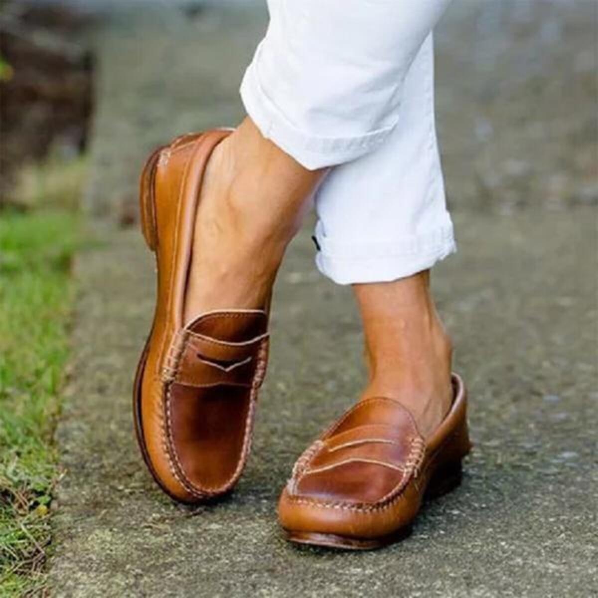 Round Toe Slip-Ons