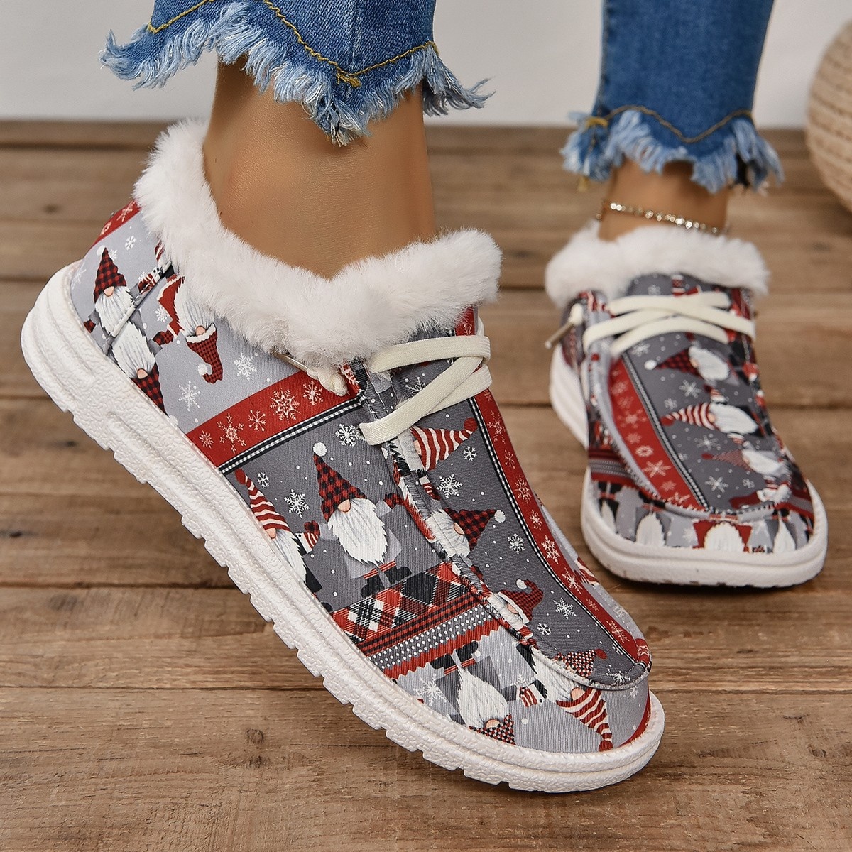 Christmas Round Toe Loafers