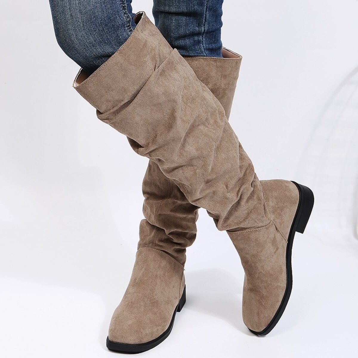 Slouchy Knee High Boots