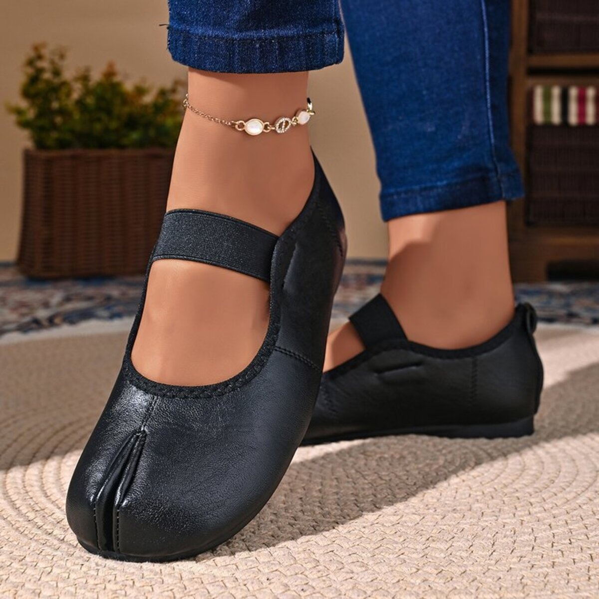 Split-Toe Slip-Ons