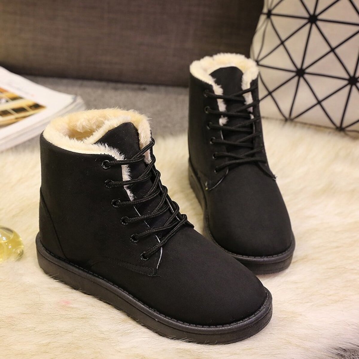 Lace-Up Ankle Boots