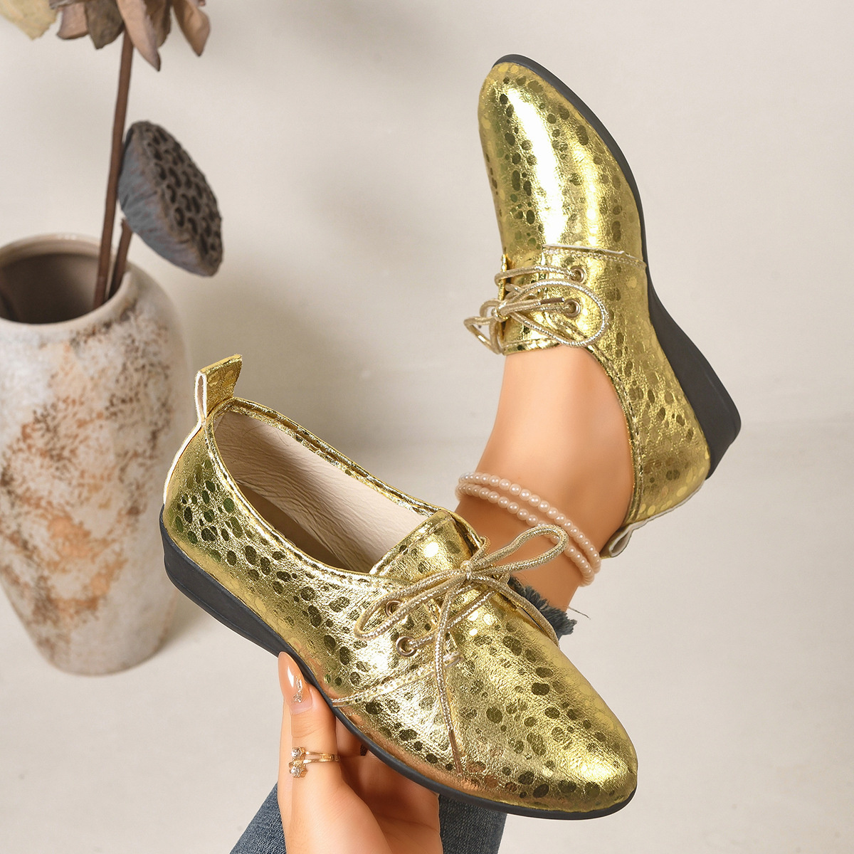 Point Toe Wedge Loafers