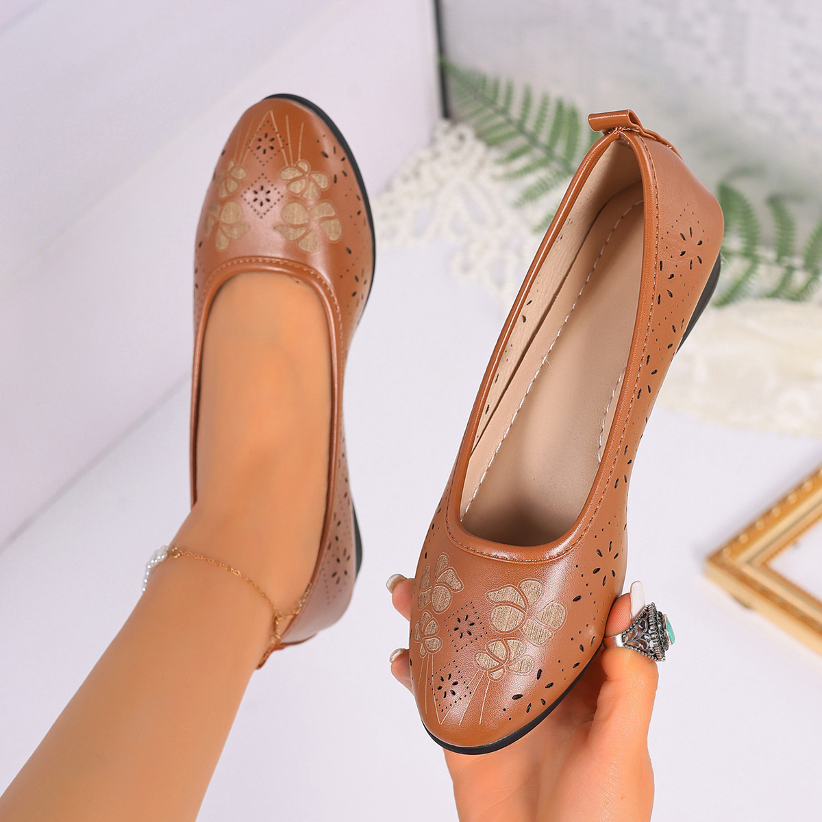 Point Toe Wedge Slip-Ons