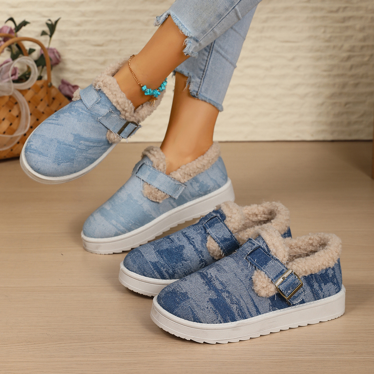 Round Toe Platform Ankle Boots