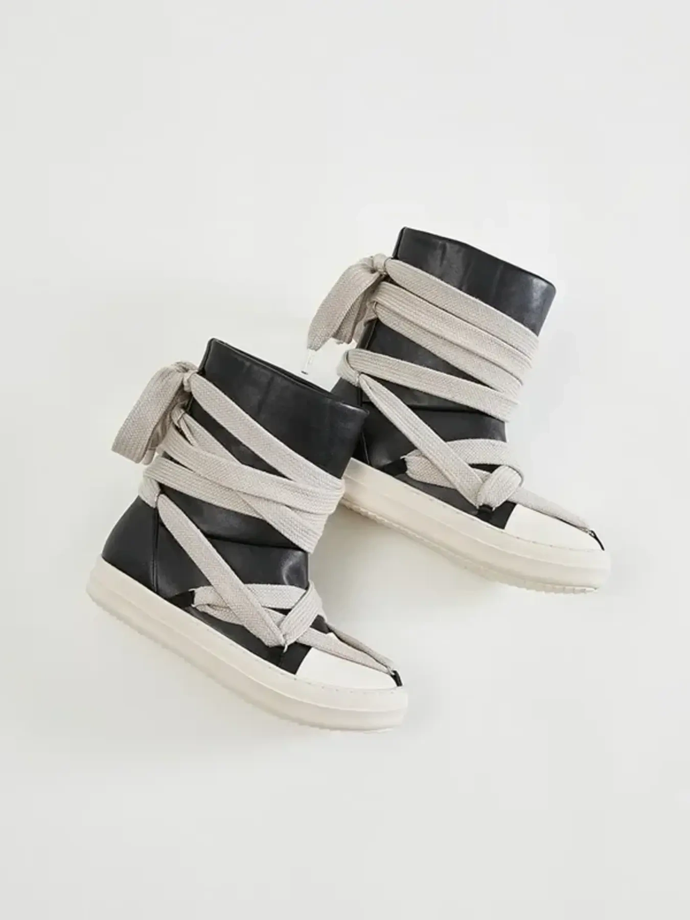 Lace-Up Round Neck Sneaker Boots