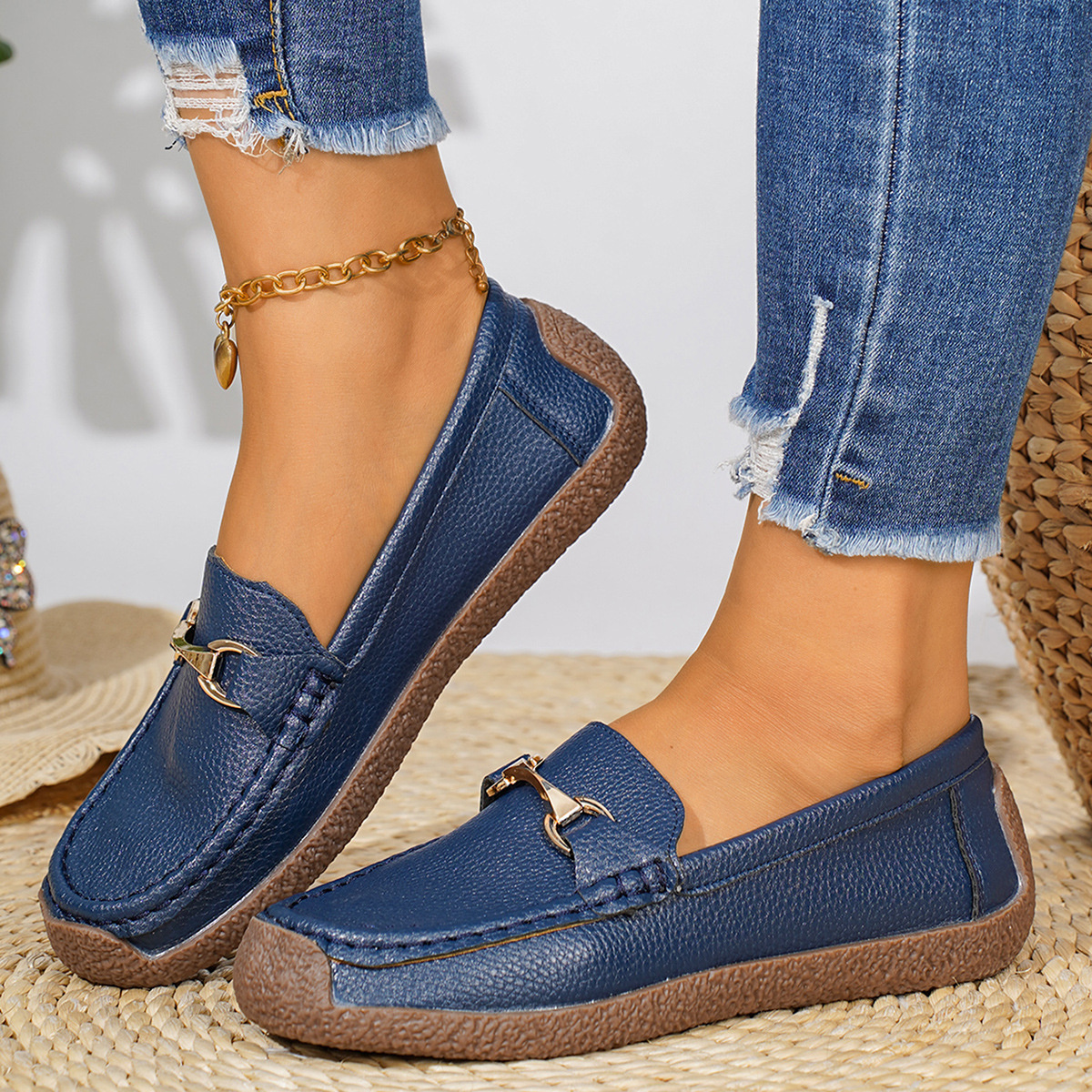 Round Toe Slip-Ons