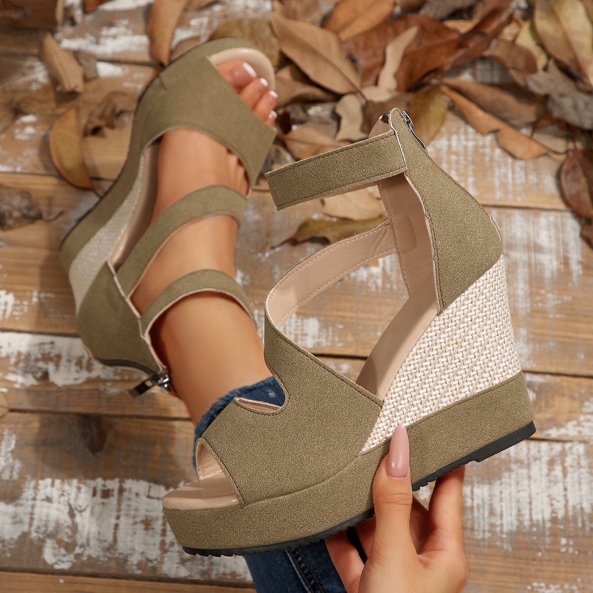 Open Toe Wedge Sandals