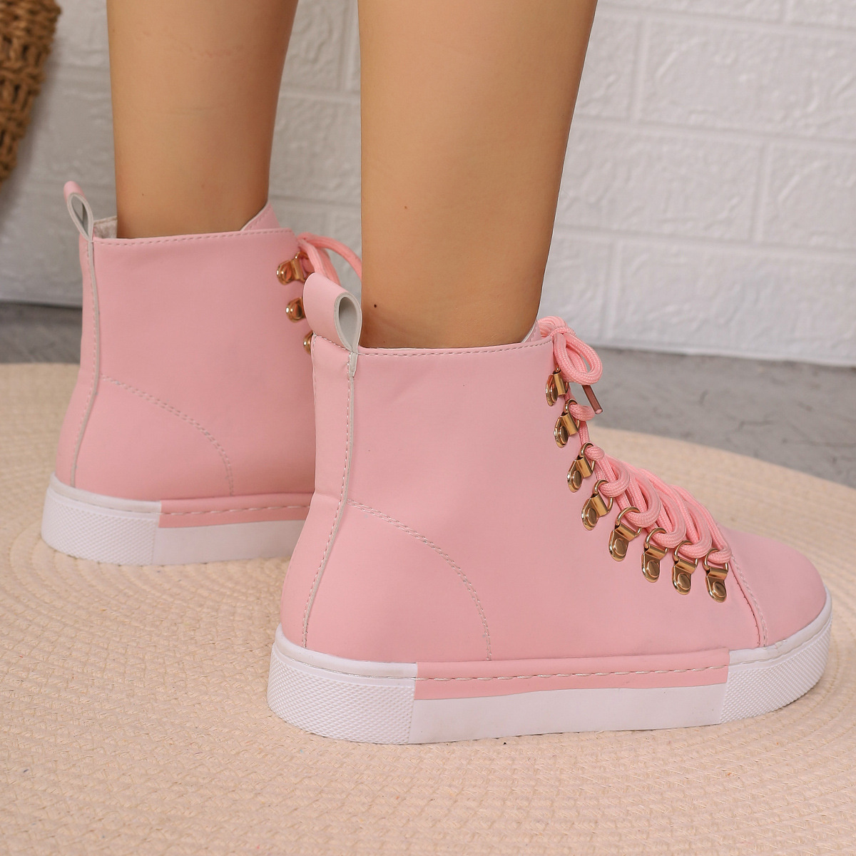 Lace-Up Platform Sneakers