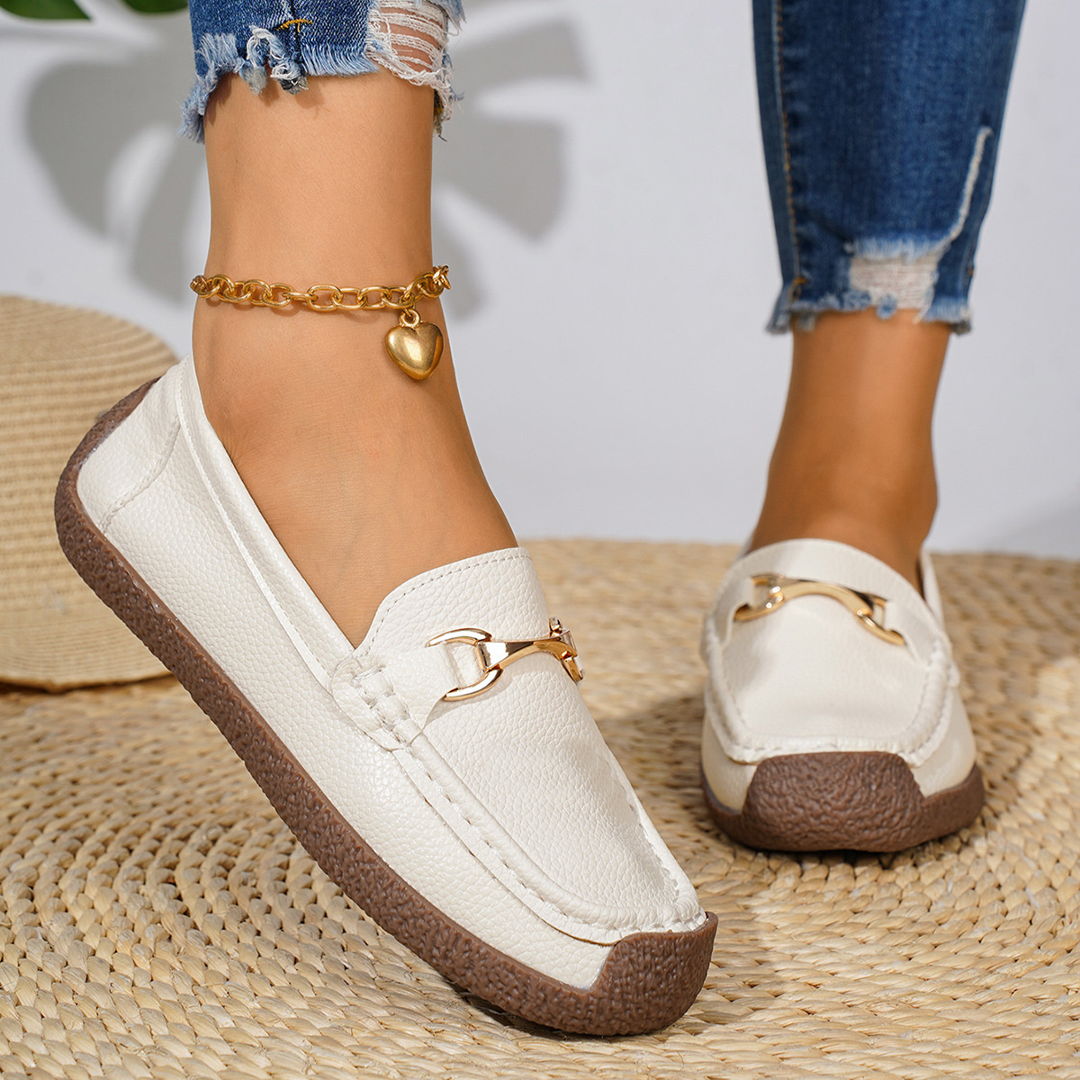 Round Toe Slip-Ons