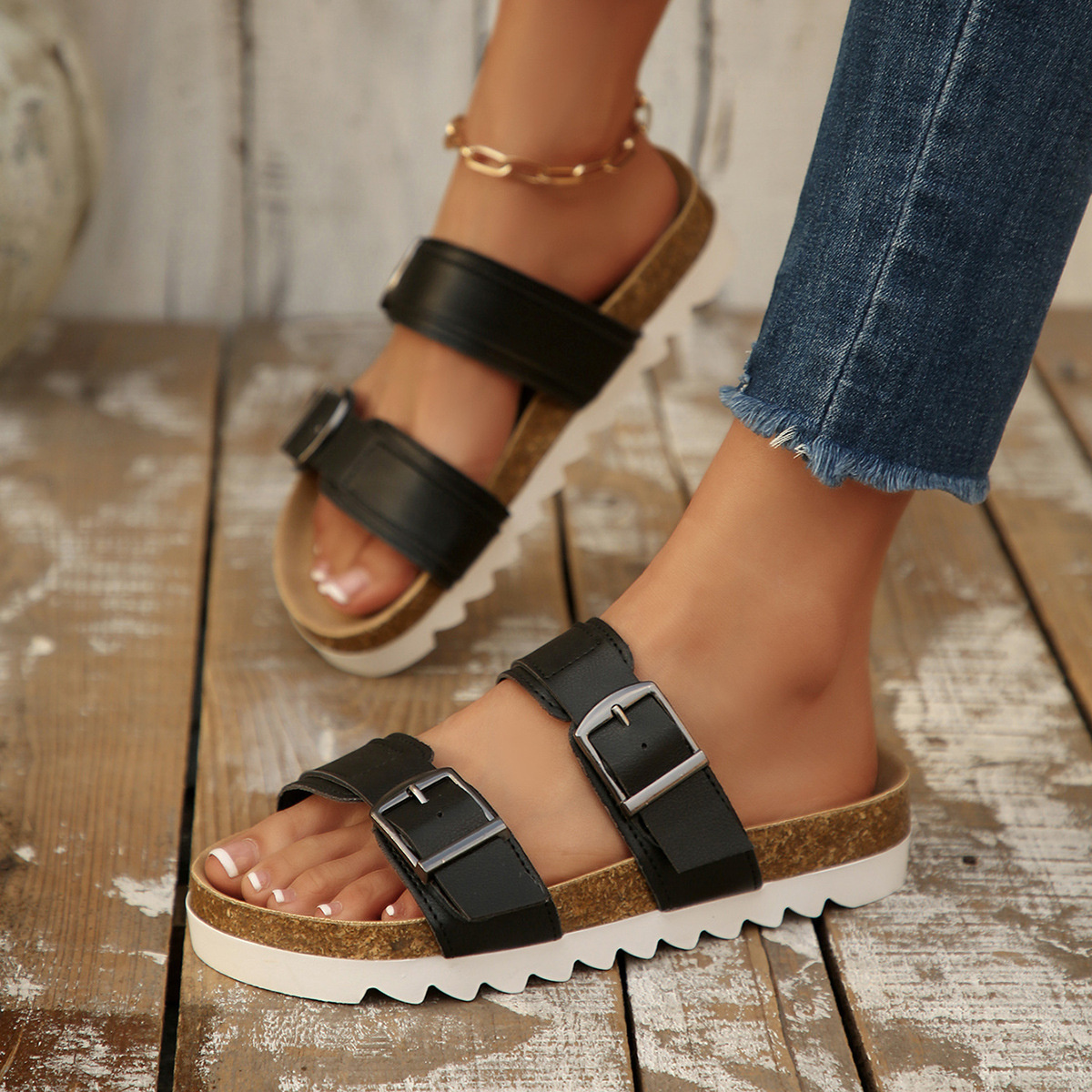 Open Toe Flats Sandals