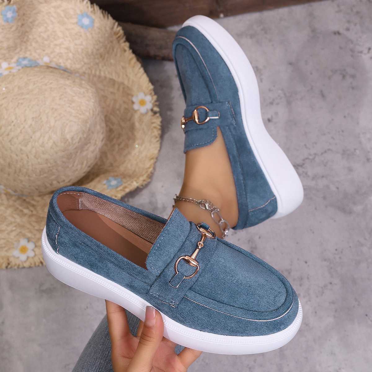 Round Toe Slip-Ons