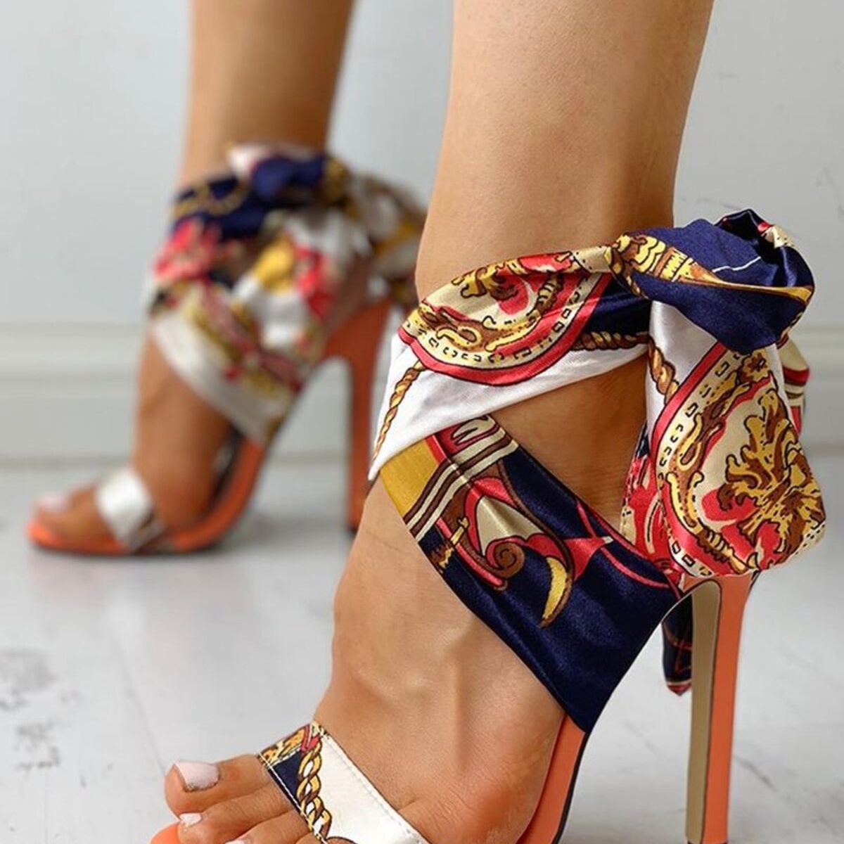 Open Toe Stiletto Sandals