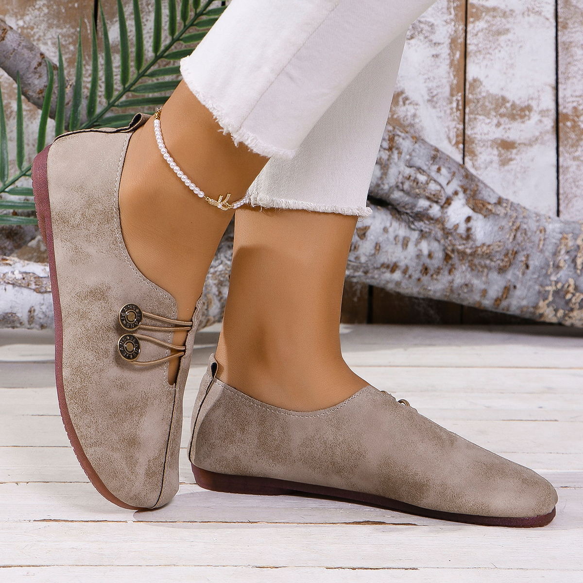 Round Toe Slip-Ons