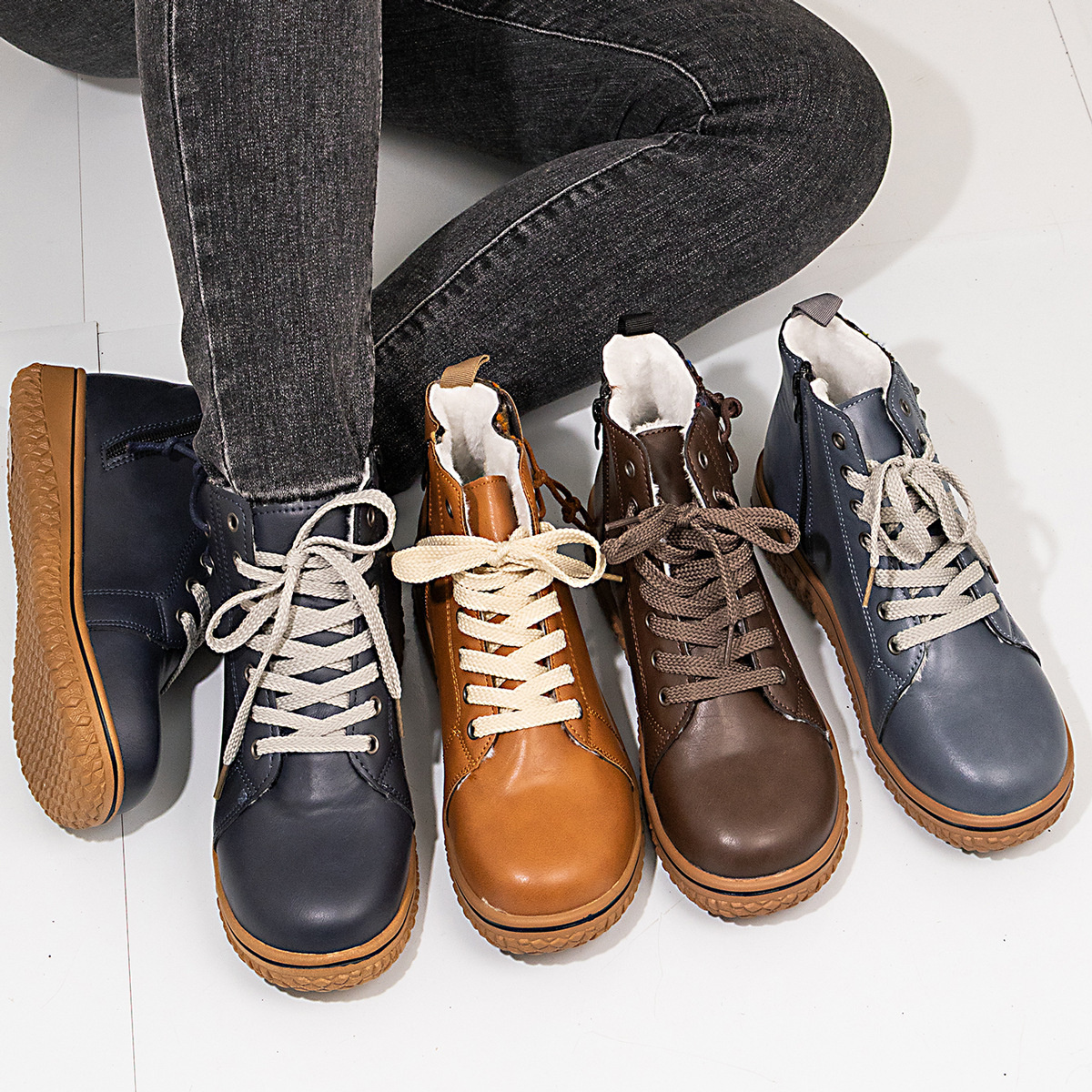 Round Toe Platform Boots
