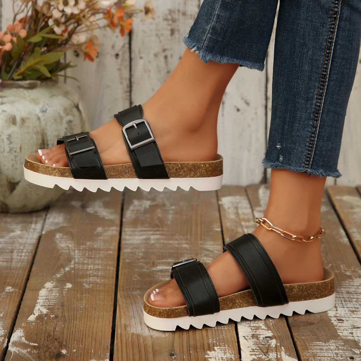 Open Toe Flats Sandals