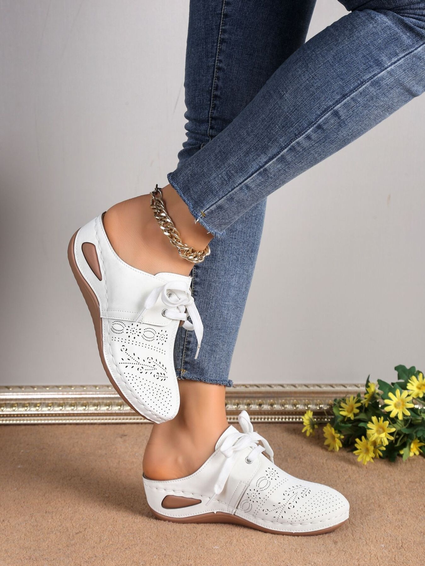 Breathable Lace-Up Slip-Ons
