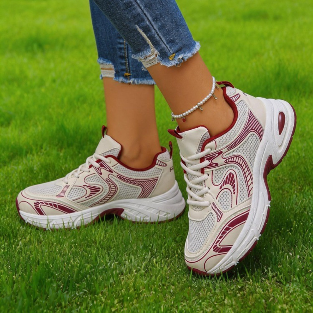 Breathable Lace Up Athletic