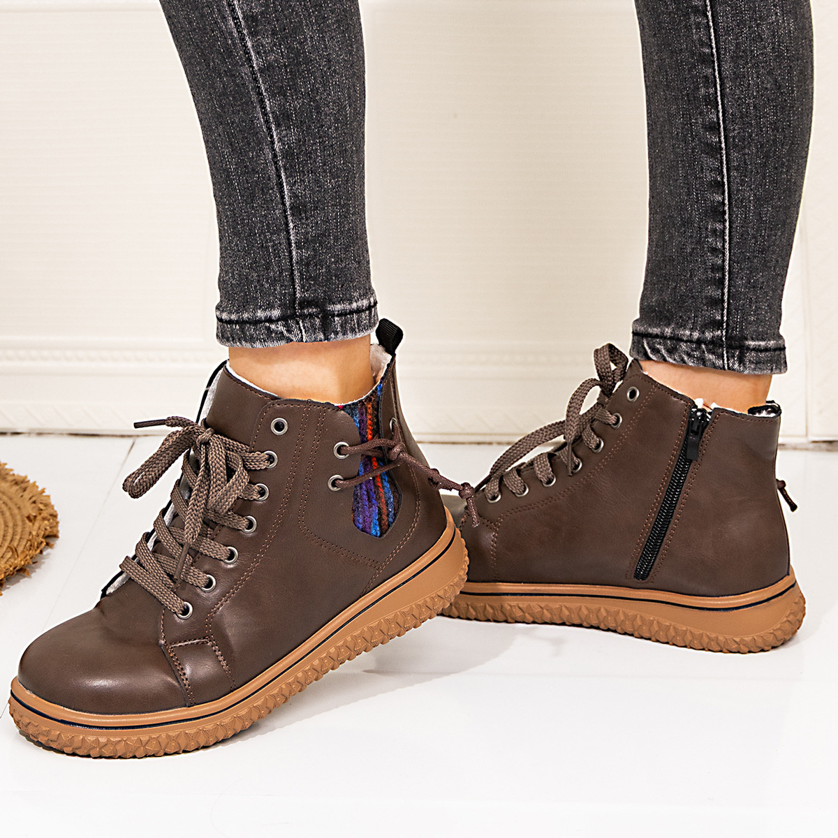 Round Toe Platform Boots