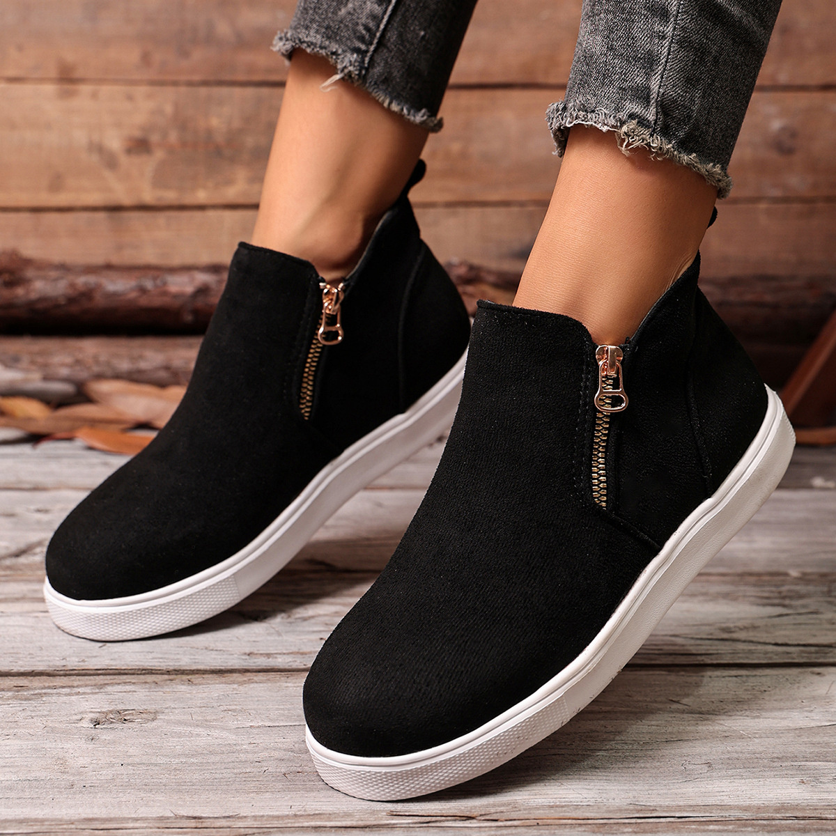 Round Toe Ankle Boots