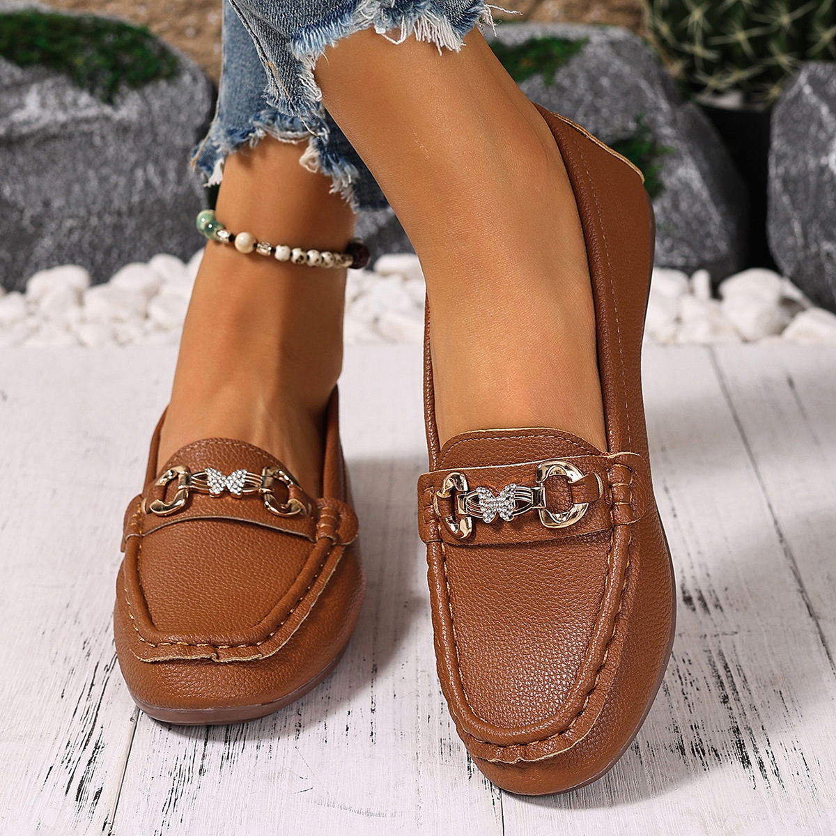 Round Toe Slip-Ons