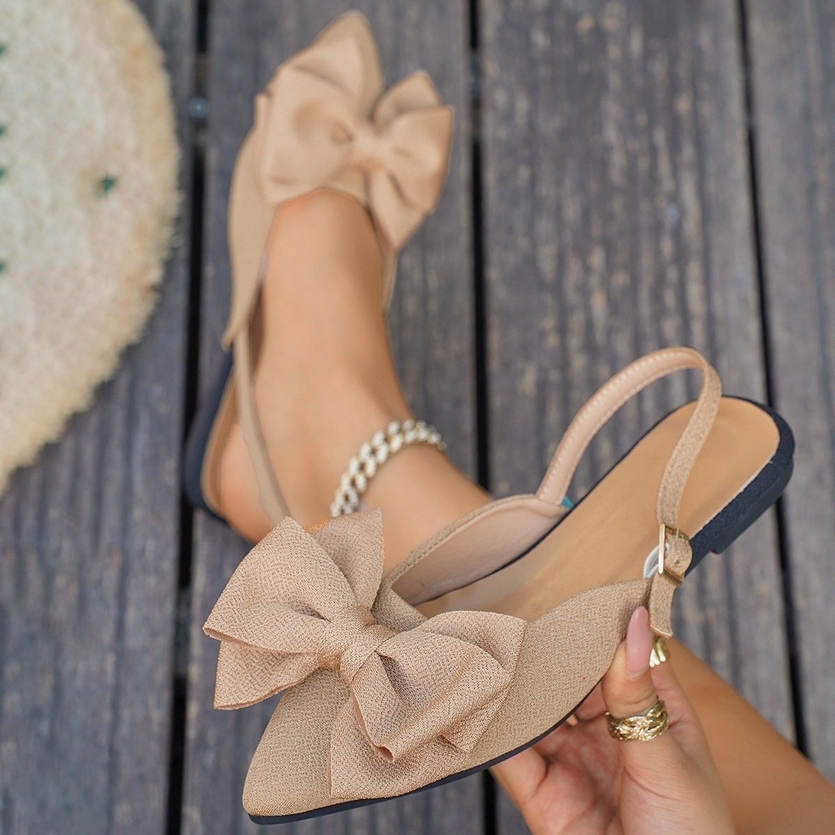 Bow Point Toe Sandals