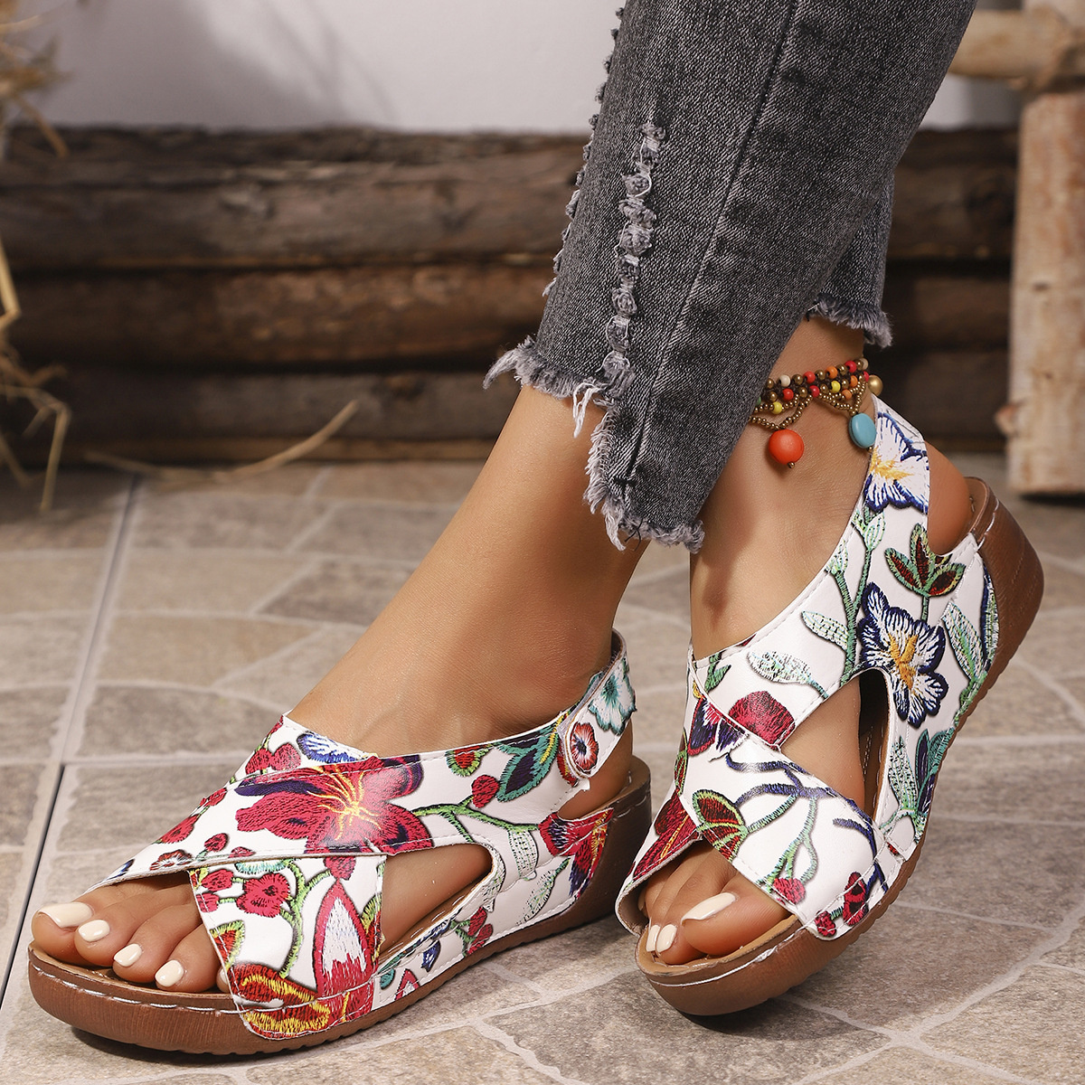 Open Toe Wedge Sandals