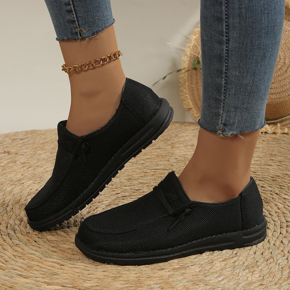 Round Toe Slip-Ons