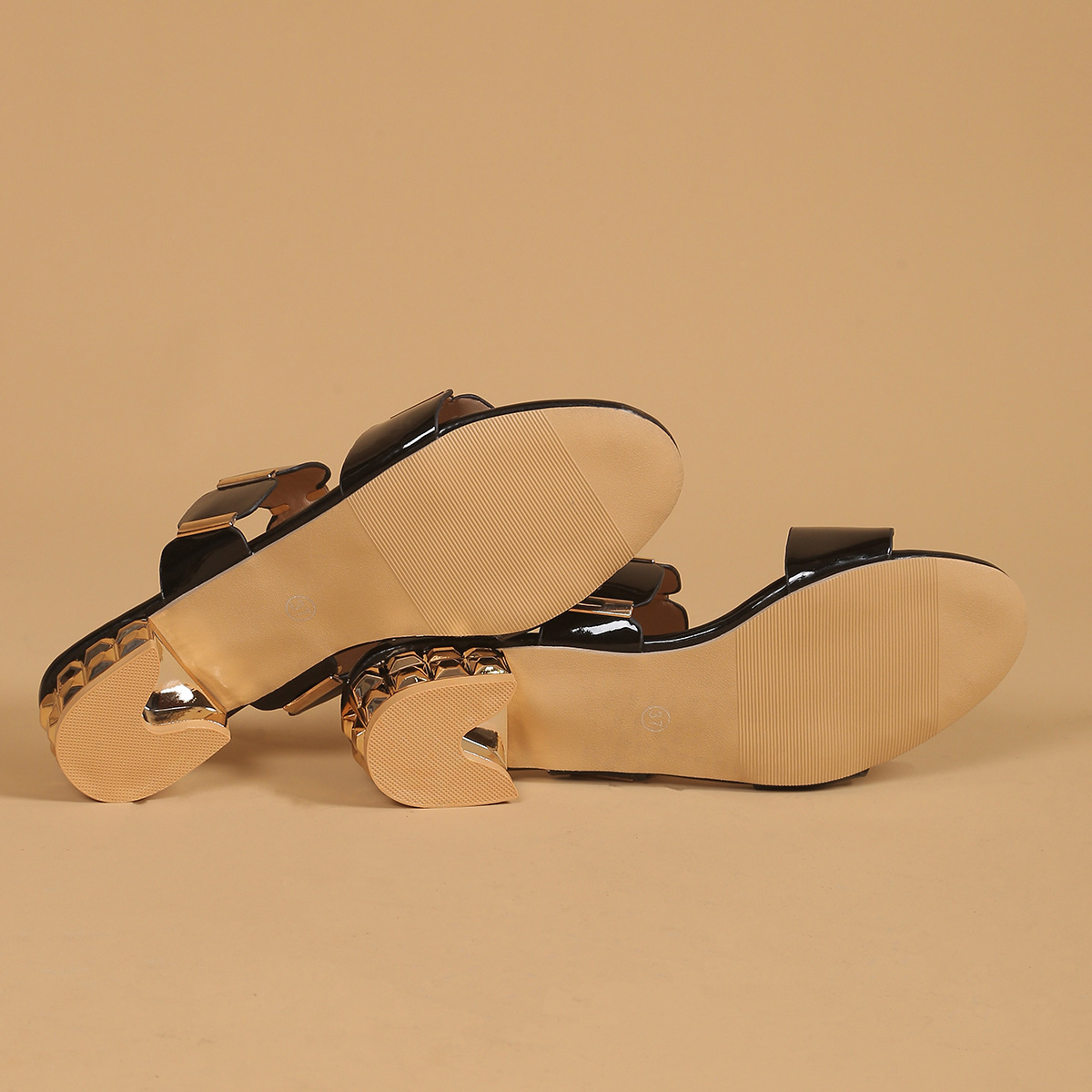 Open Toe Block Heels Sandals