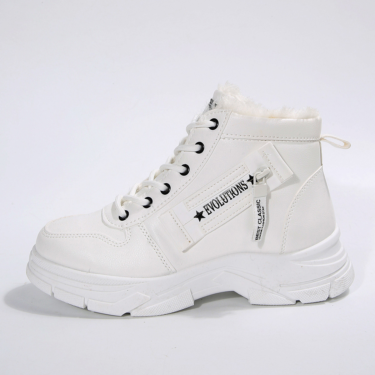 Premium Lace-Up Combat Boots with Fleece Line