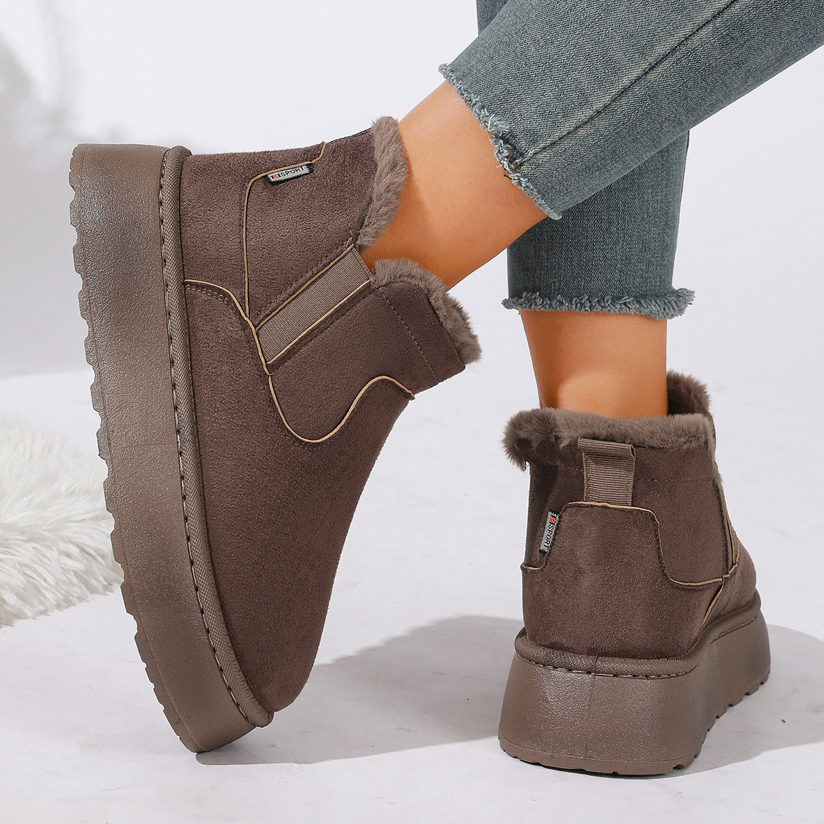Round Toe Platform Boots
