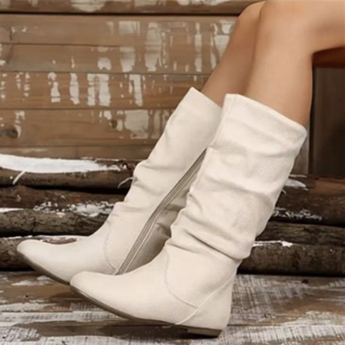 Size Zip Slouchy Boots