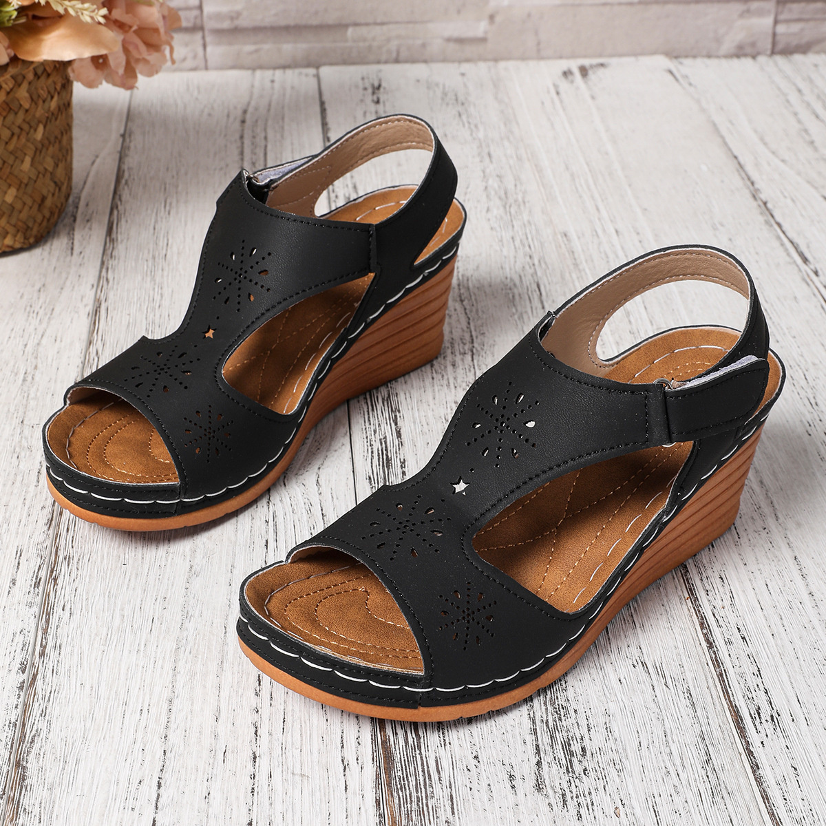 Open Toe Wedge Sandals