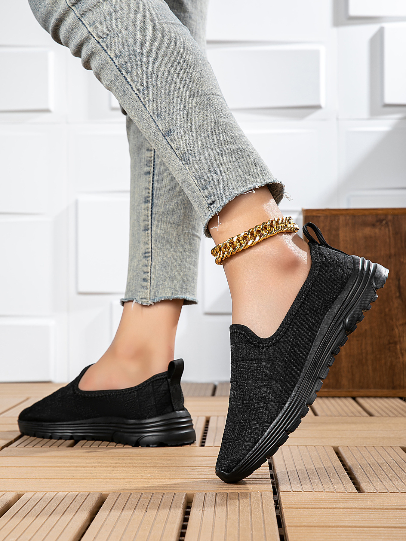 Breathable Mesh Slip-On Sneakers
