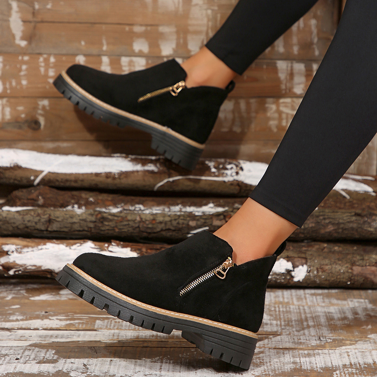 Side Zip Ankle Boots