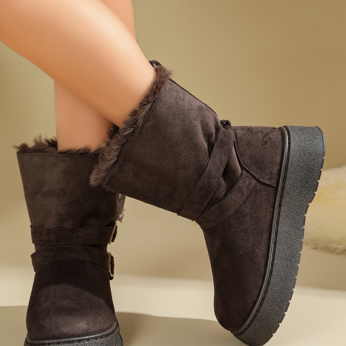 Round Toe Platform Boots