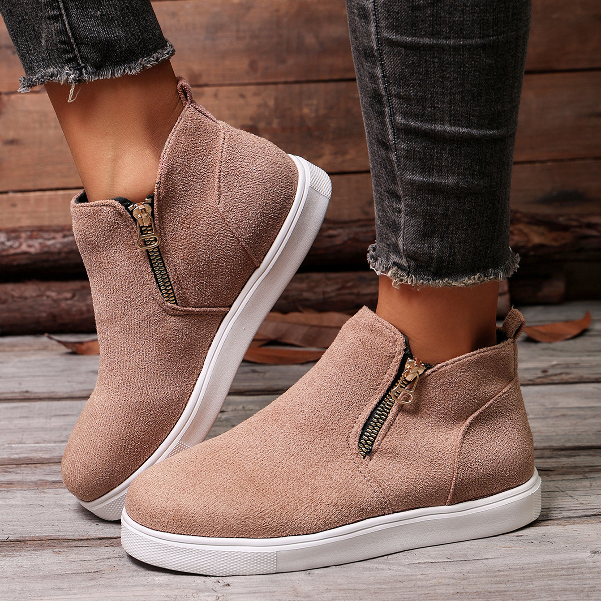 Round Toe Ankle Boots