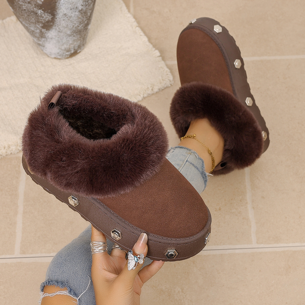 Round Toe Platform Boots