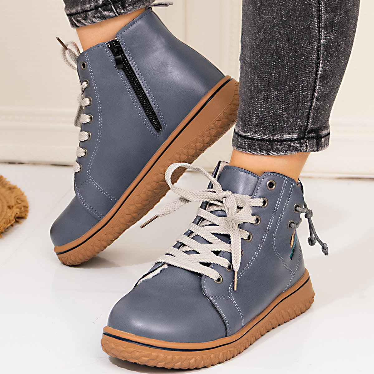 Round Toe Platform Boots