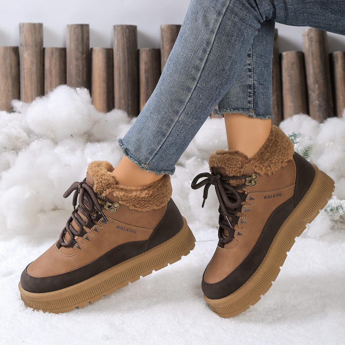 Fur-Lined Ankle Boots