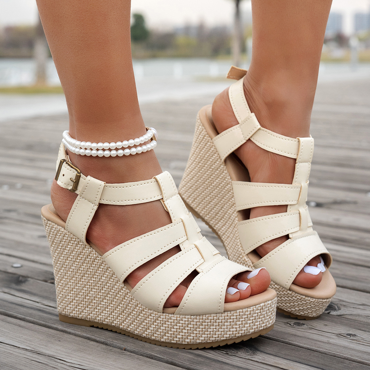 Open Toe Wedge Sandals