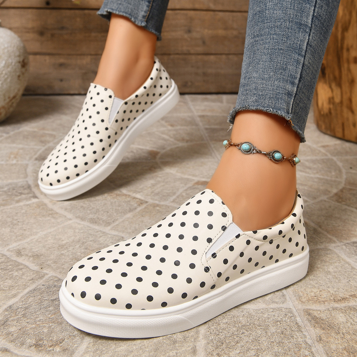 Polka Dot Slip-Ons