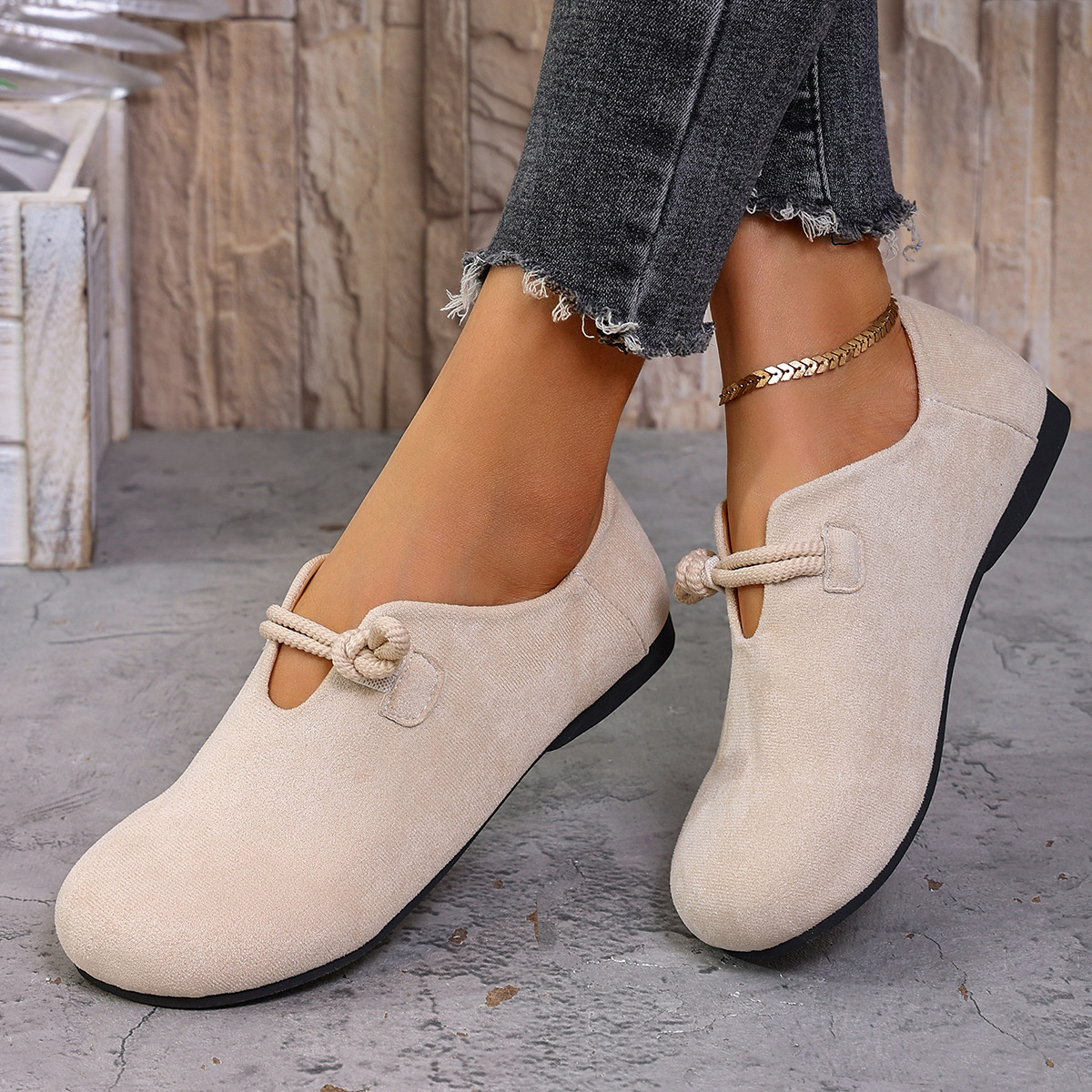 Round Toe Slip-Ons