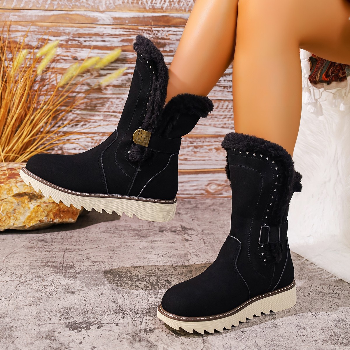 Round Toe Platform Boots