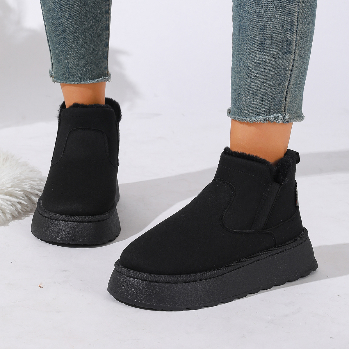Round Toe Platform Boots