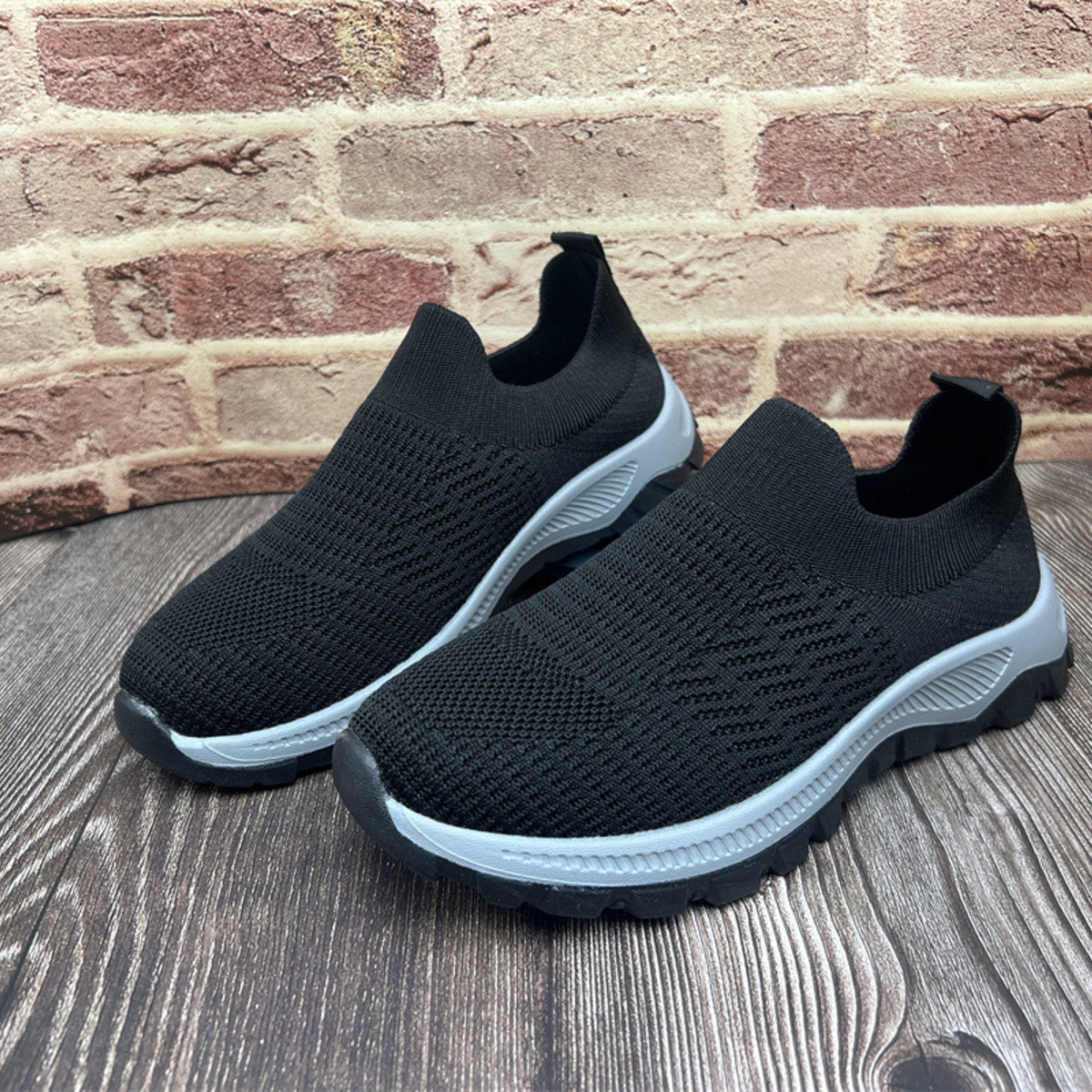 Round Toe Mesh Slip-Ons