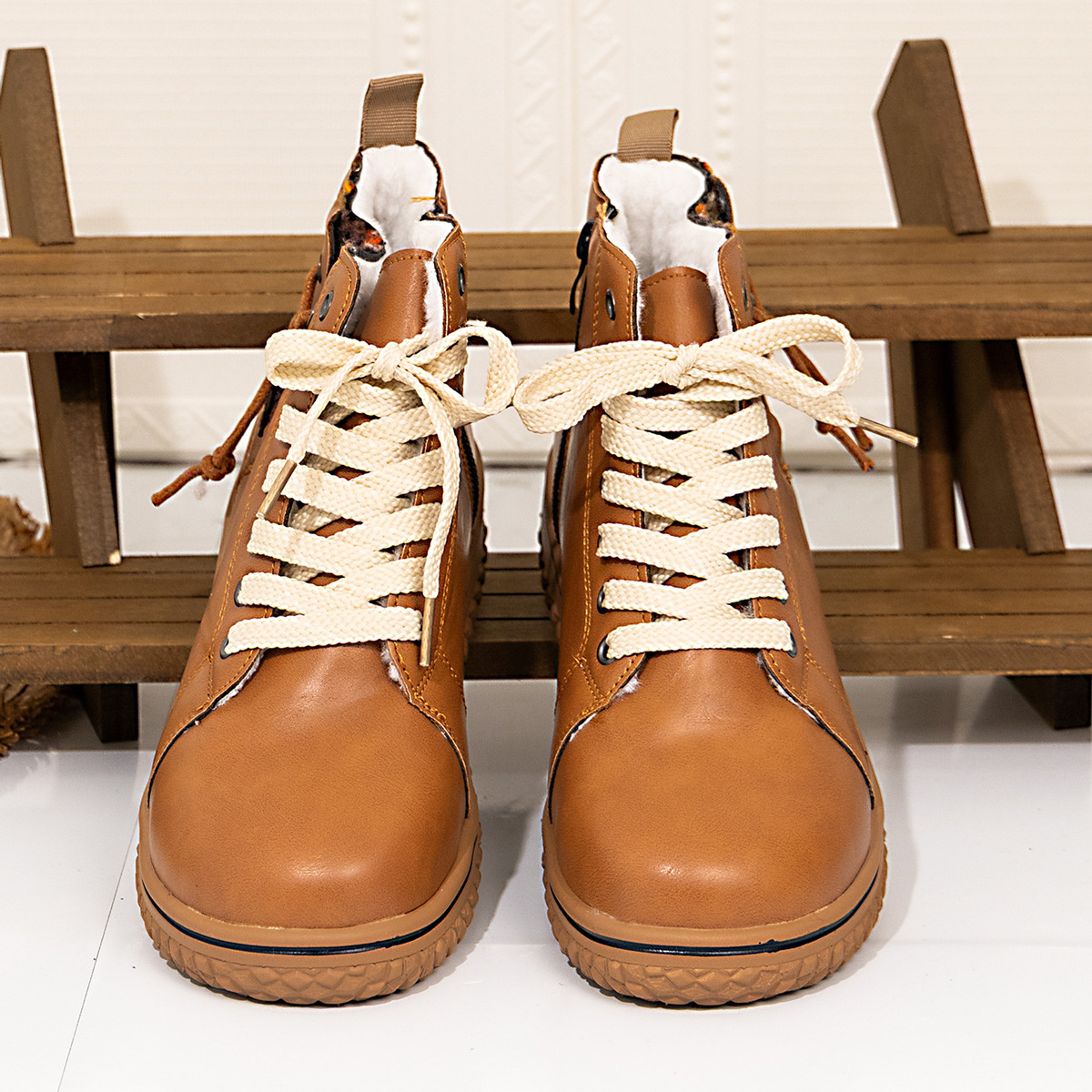 Round Toe Platform Boots