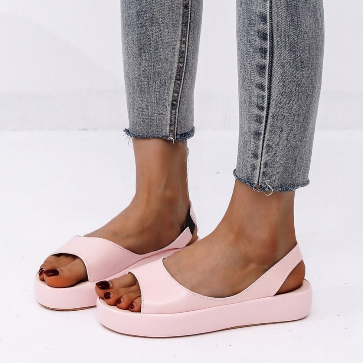 Peep Toe Platform Sandals