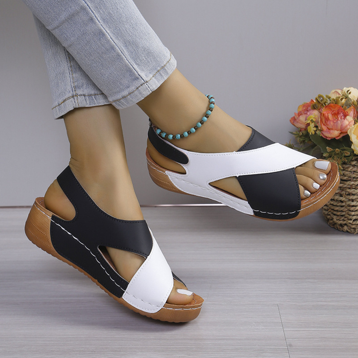Open Toe Wedge Sandals