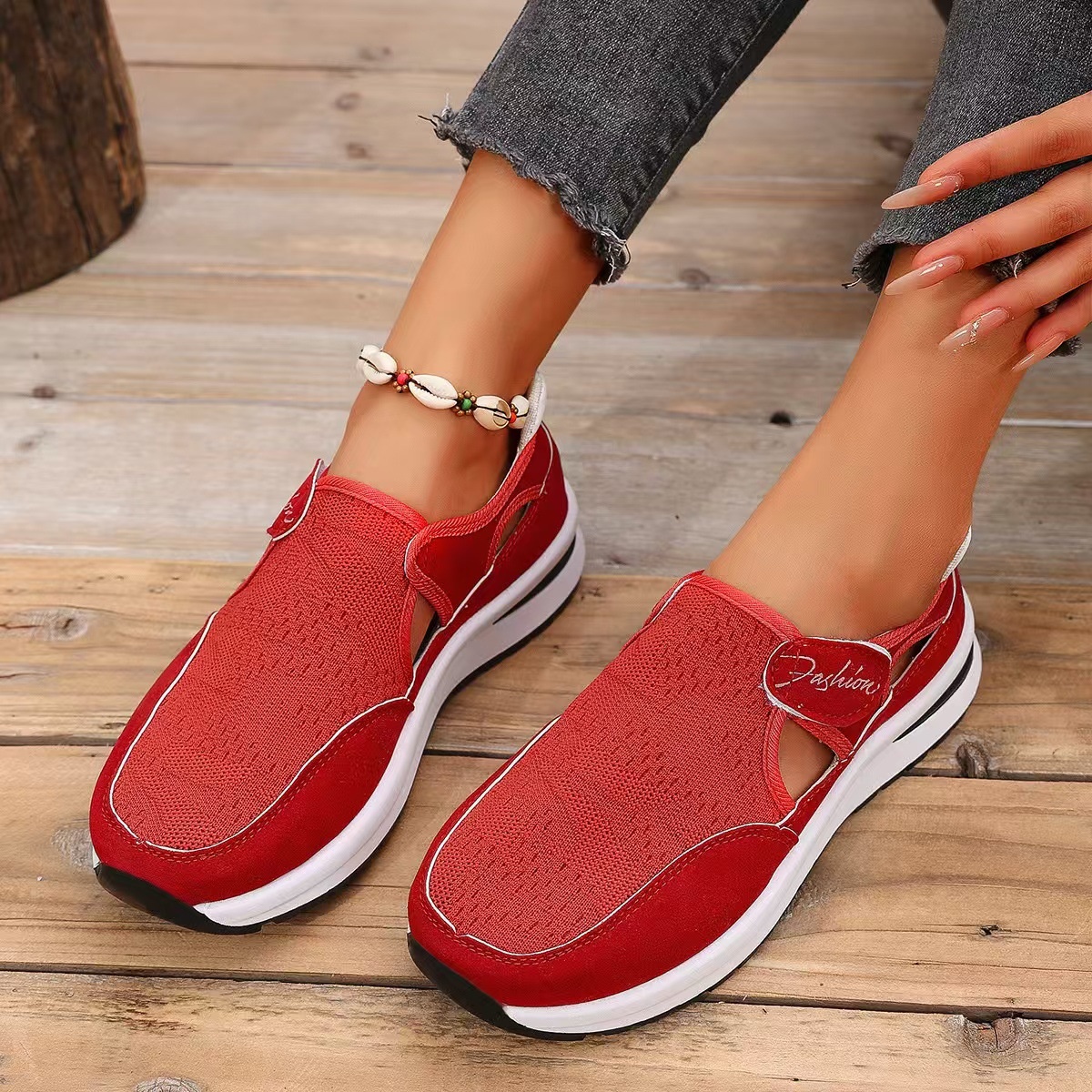 Breathable Mesh Velcro Shoes