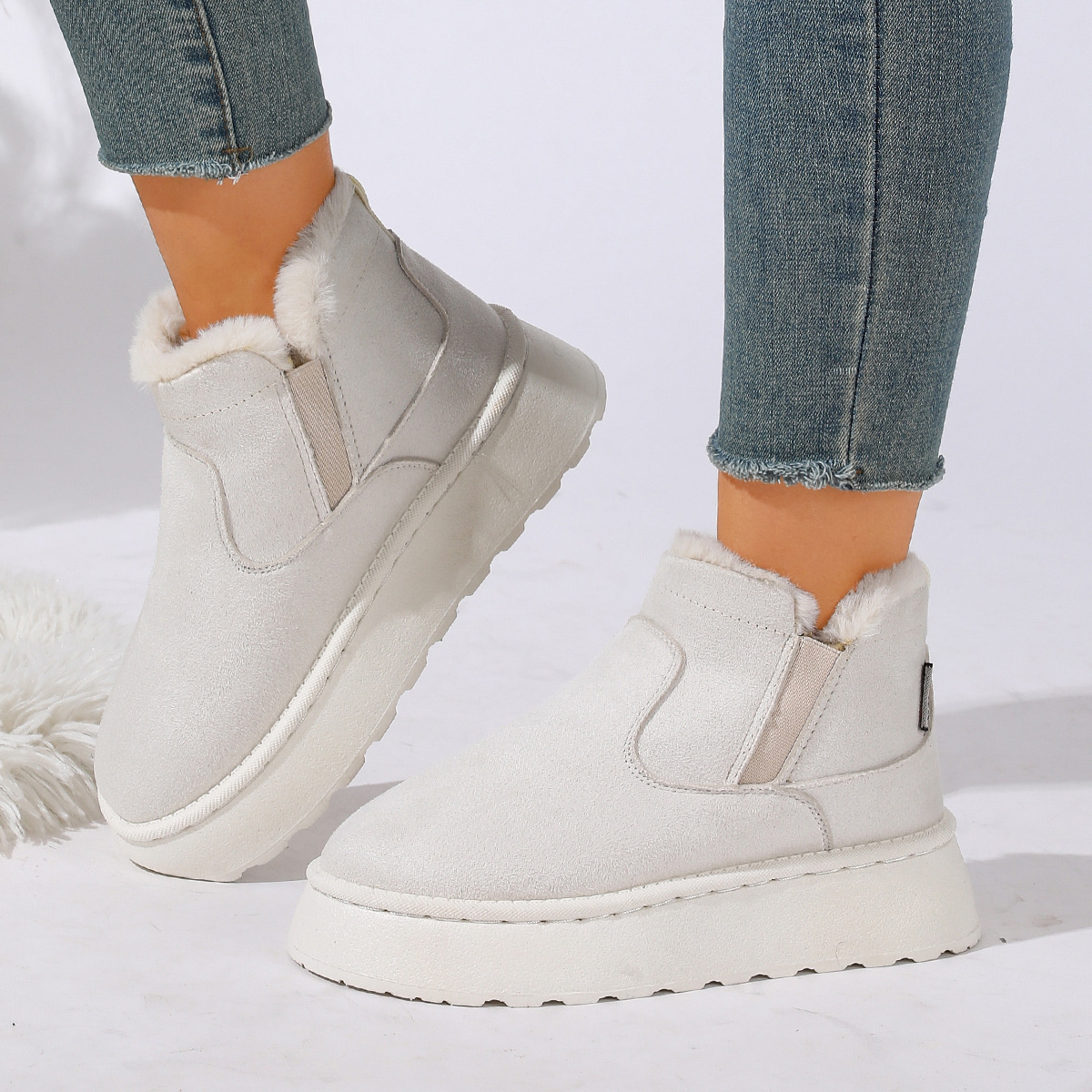 Round Toe Platform Boots